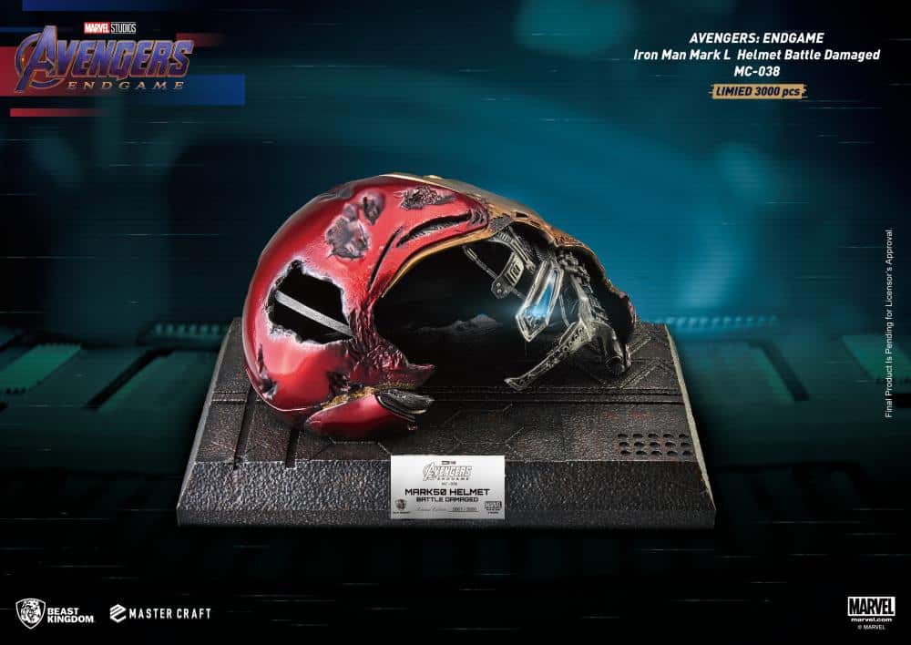 Avengers: Endgame Master Craft MC-038 Iron Man Mark 50 Battle Damaged Helmet Statue