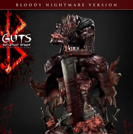 Prime 1 Studio Guts Berserker Armor Statue Bloody Nightmare Version 1/4 Scale