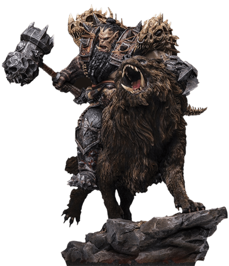 Blackhand Riding Wolf