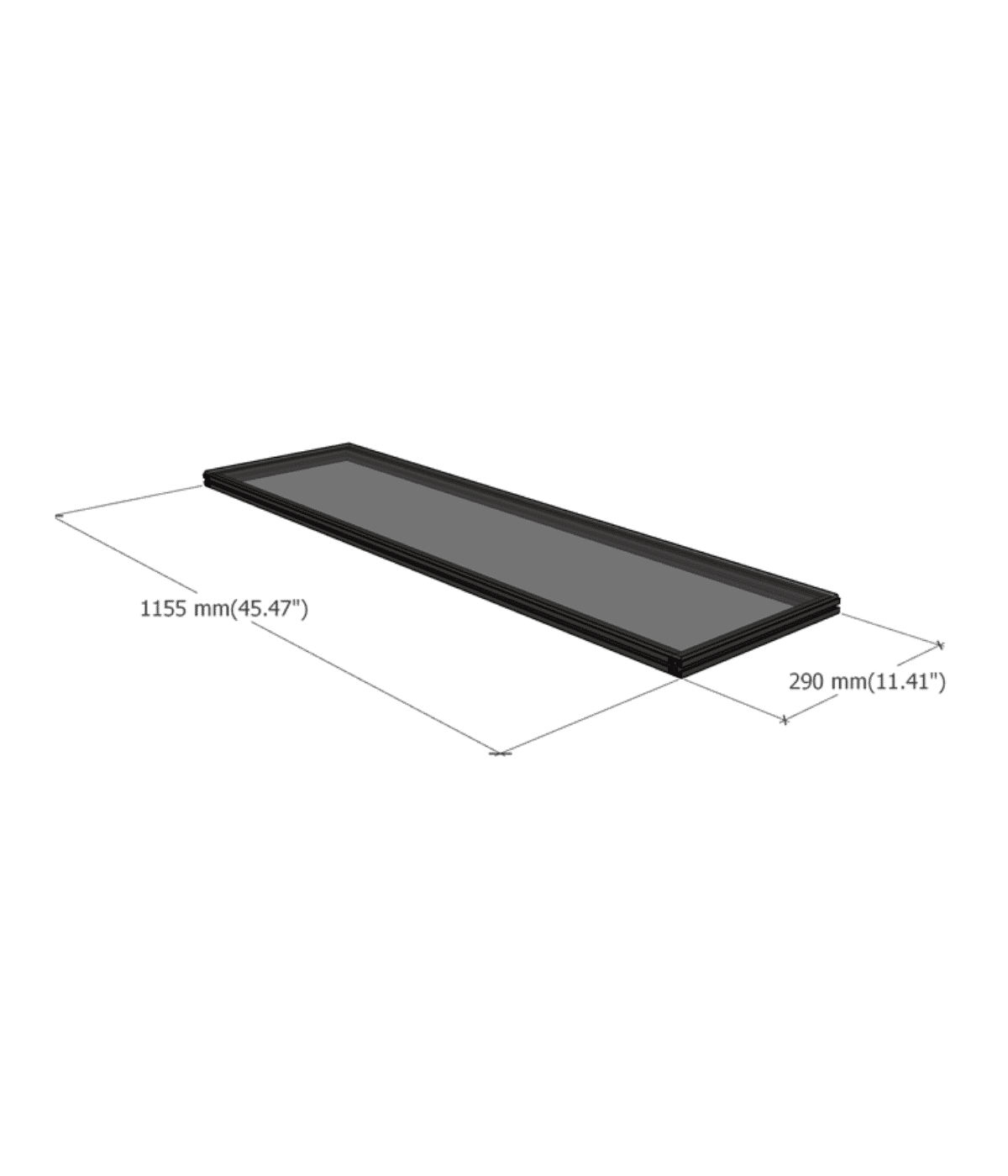 df back half shelf with dimensions