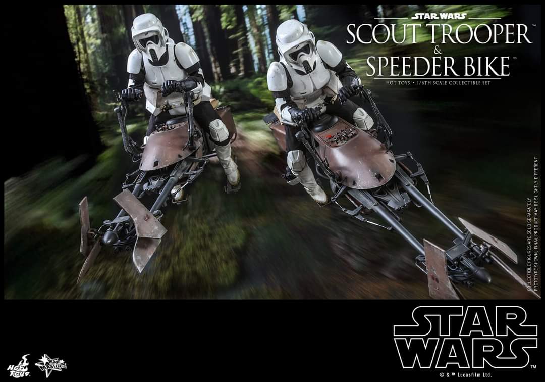 Star Wars Scout Trooper and Speeder Bike Sixth Scale Figure Set