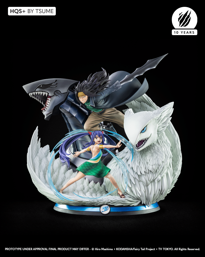 Tsume Gajeel and Wendy Statue HQS+ Limited Fairy Tail Collectible