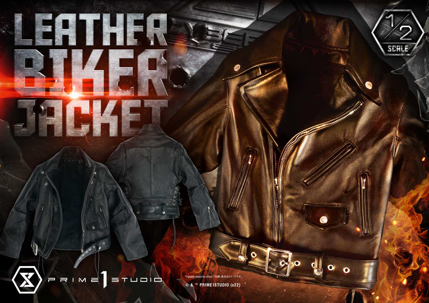 Terminator Real Leather Biker Jacket 1/2 Scale Jacket