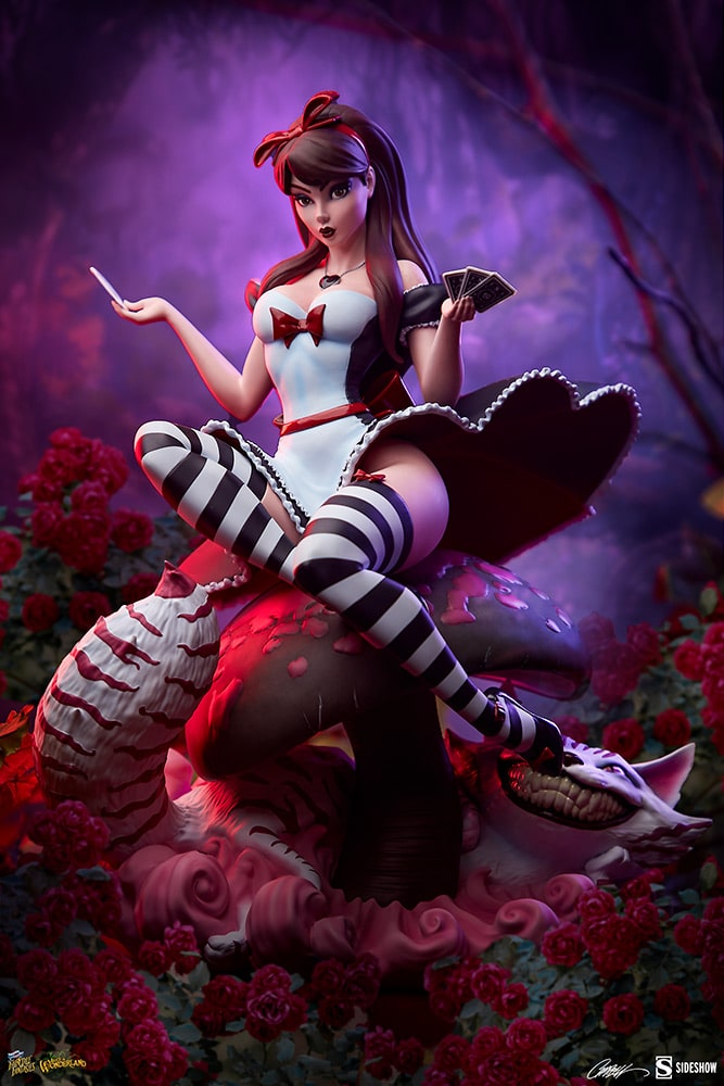 J Scott Campbell Alice In Wonderland Game of Hearts Edition Fairytale Fantasies Statue