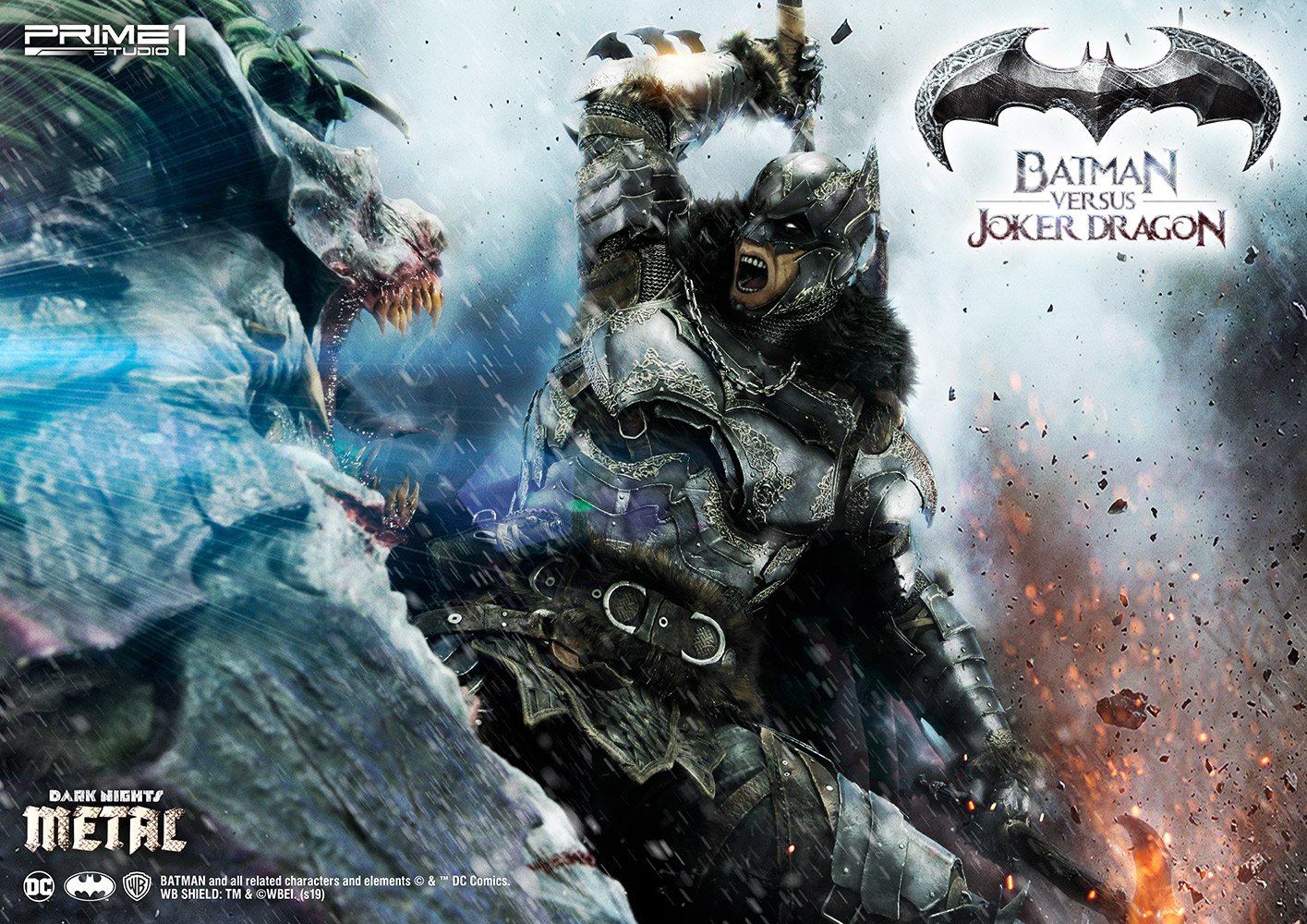 Batman VS Joker Dragon Statue