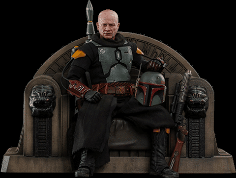 The Mandalorian Boba Fett And Throne Sixth Scale Figure Repainted Armor