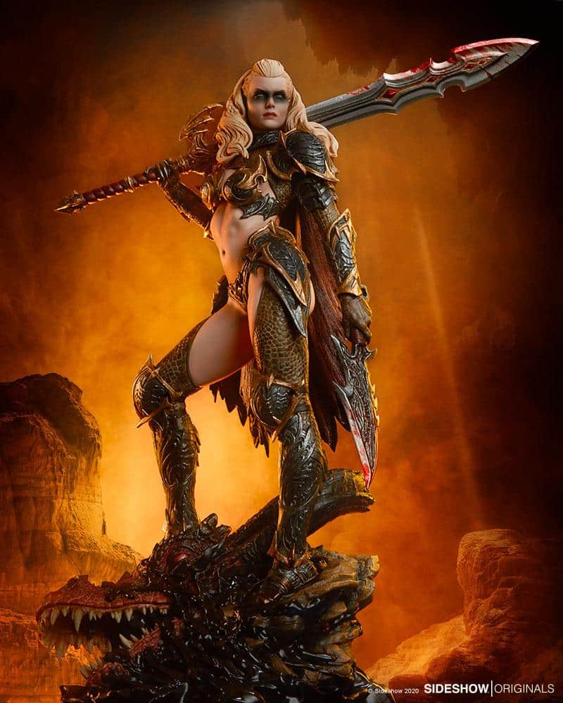 Dragon Slayer Warrior Forged in Flame Statue