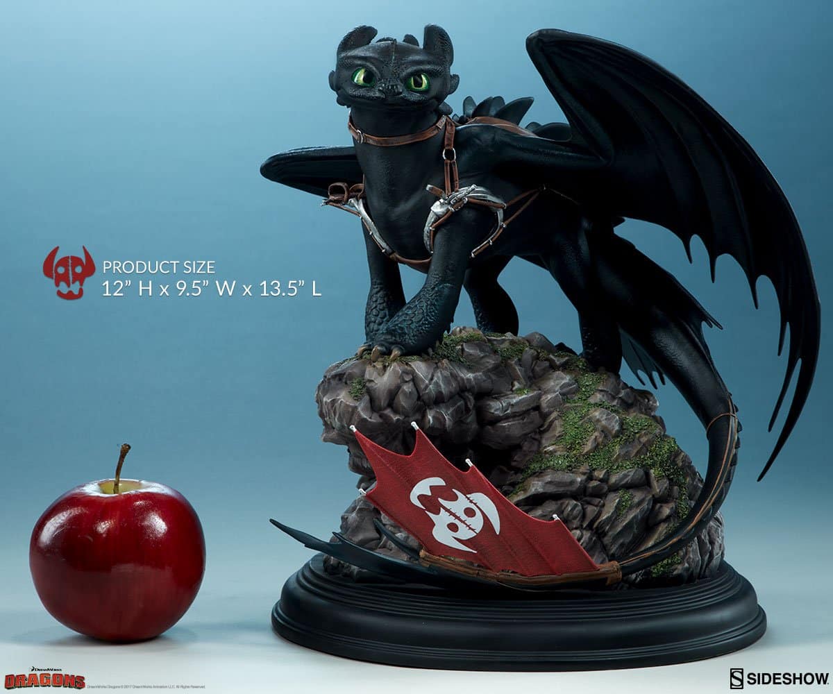 dreamworks how to train your dragon dragons toothless statue sideshow