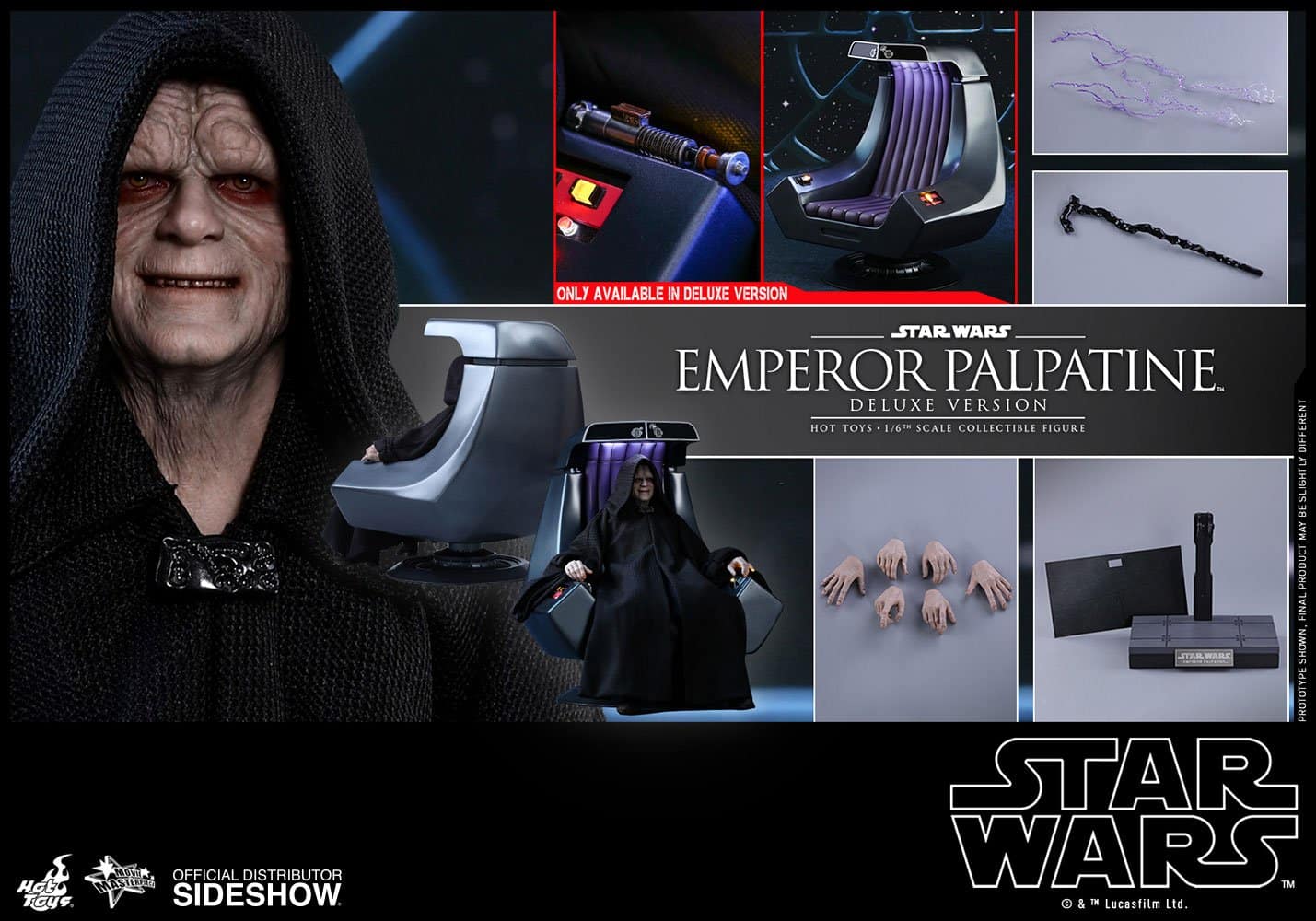 emperor palpatine deluxe version star wars gallery c d a