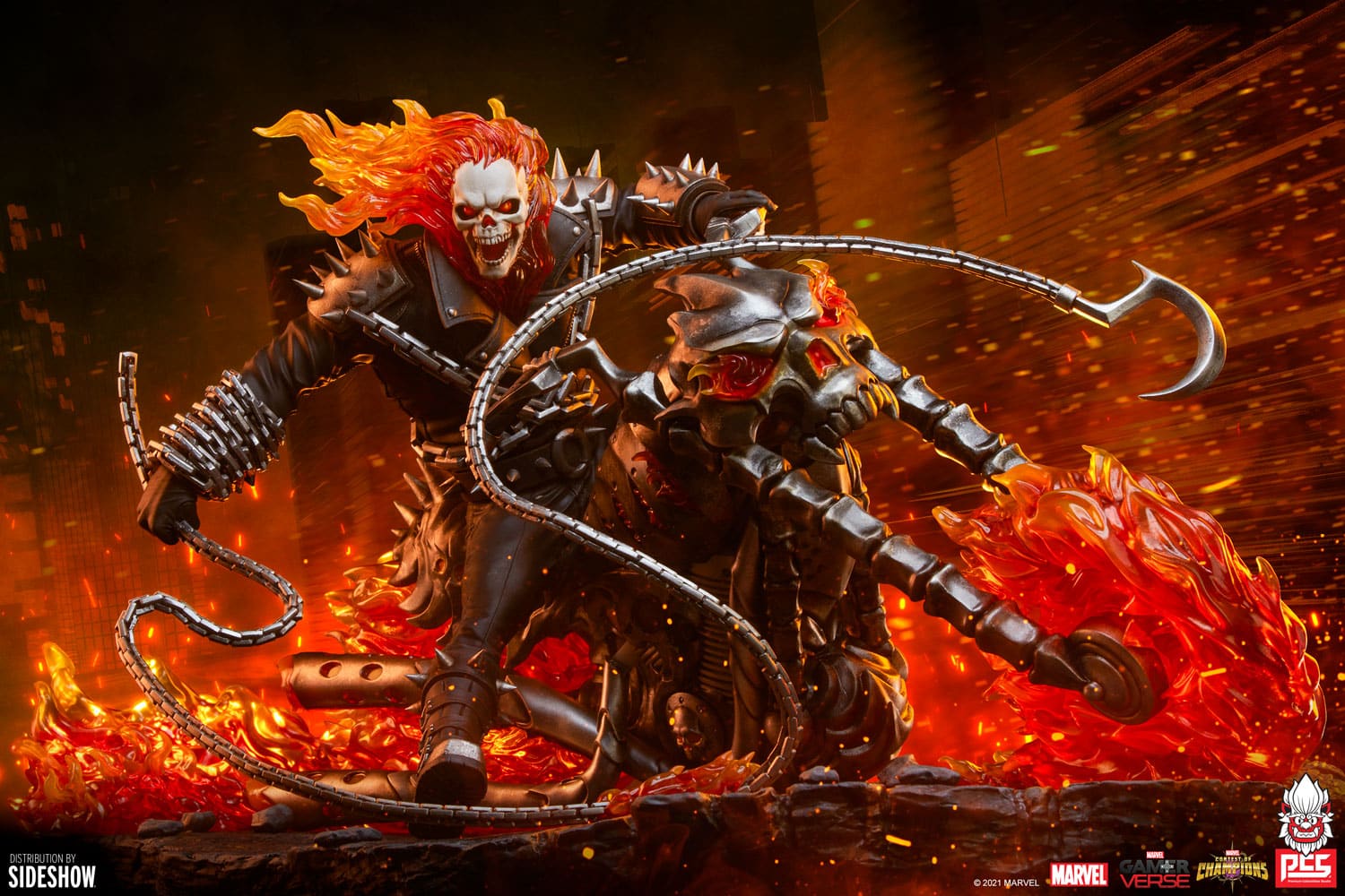 Ghost Rider Sixth Scale Diorama Statue
