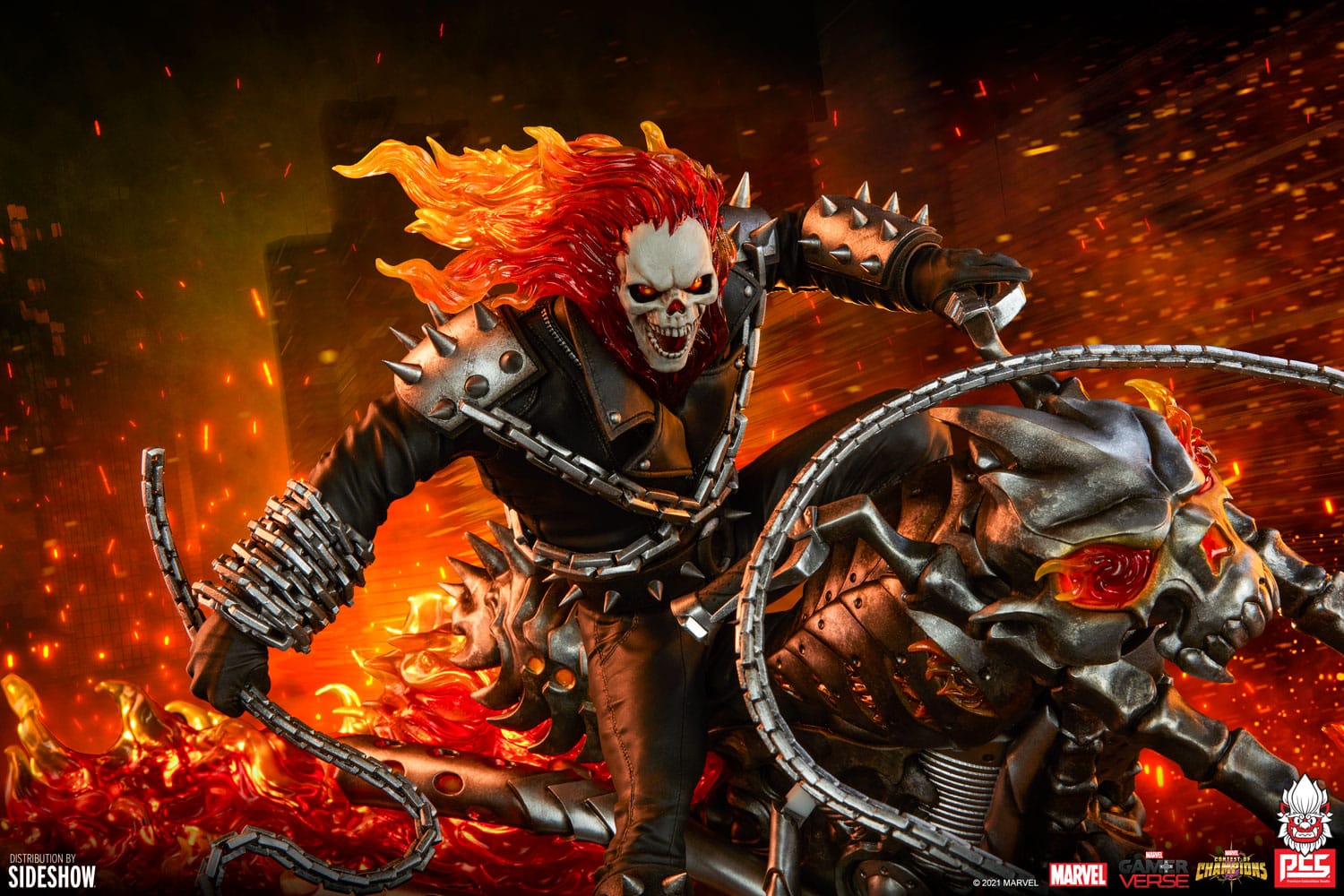 ghost rider sixth scale diorama pcs marvel gallery bb ed