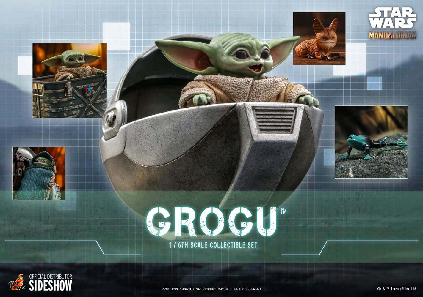 The Mandalorian Grogu Sixth Scale Figure Set