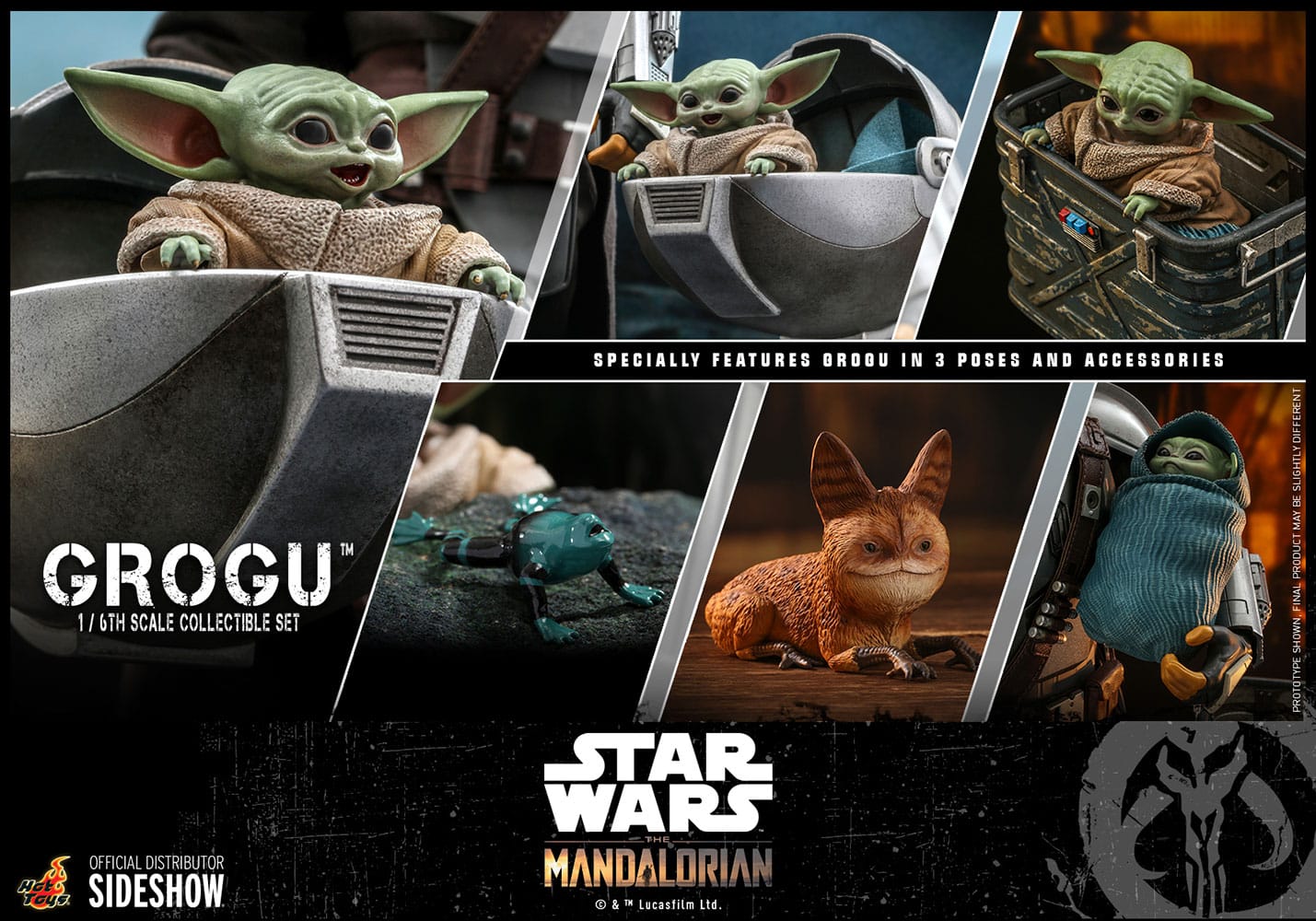 grogu sixth scale figure set star wars gallery b