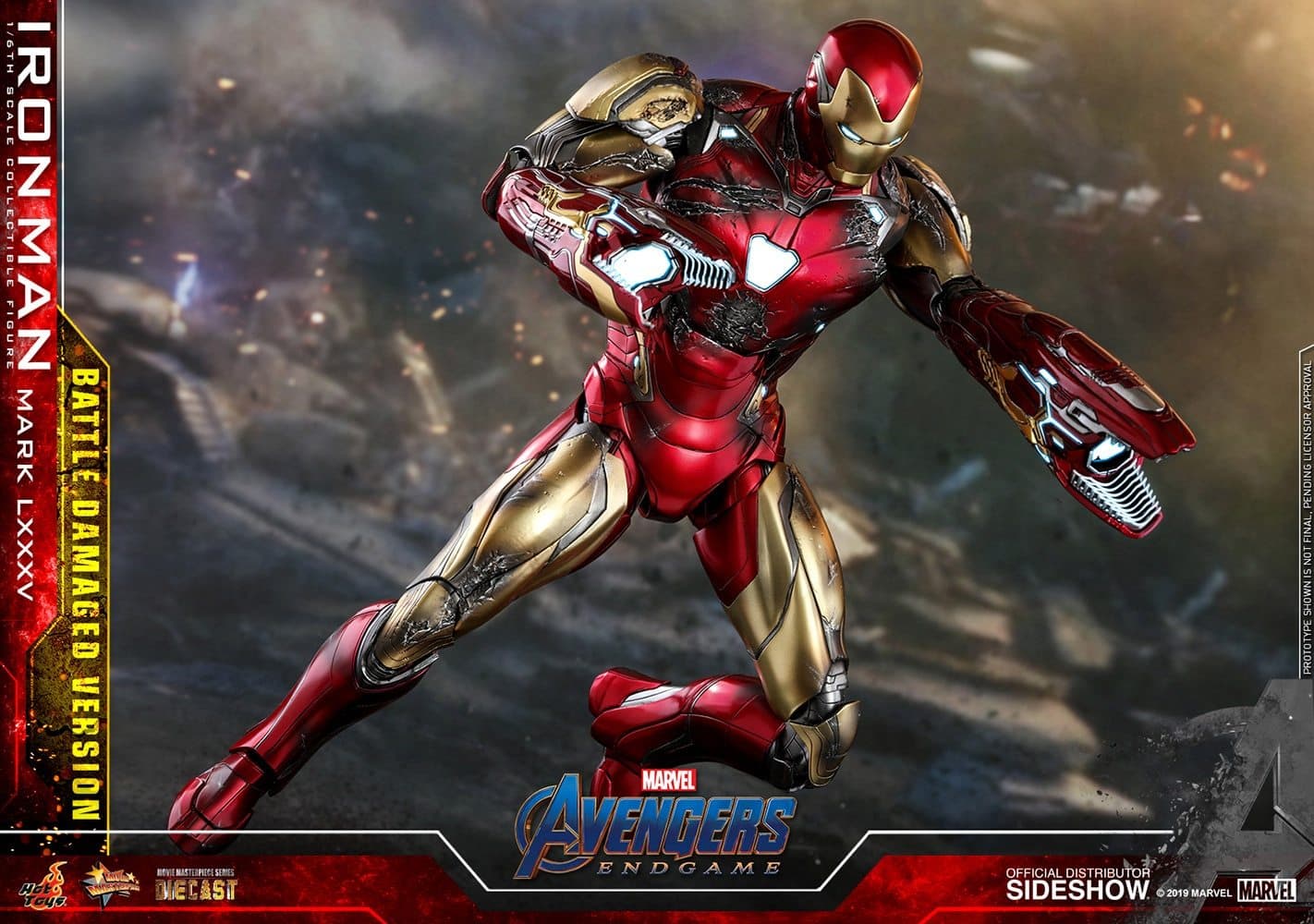 iron man mark lxxxv battle damaged version marvel gallery d a