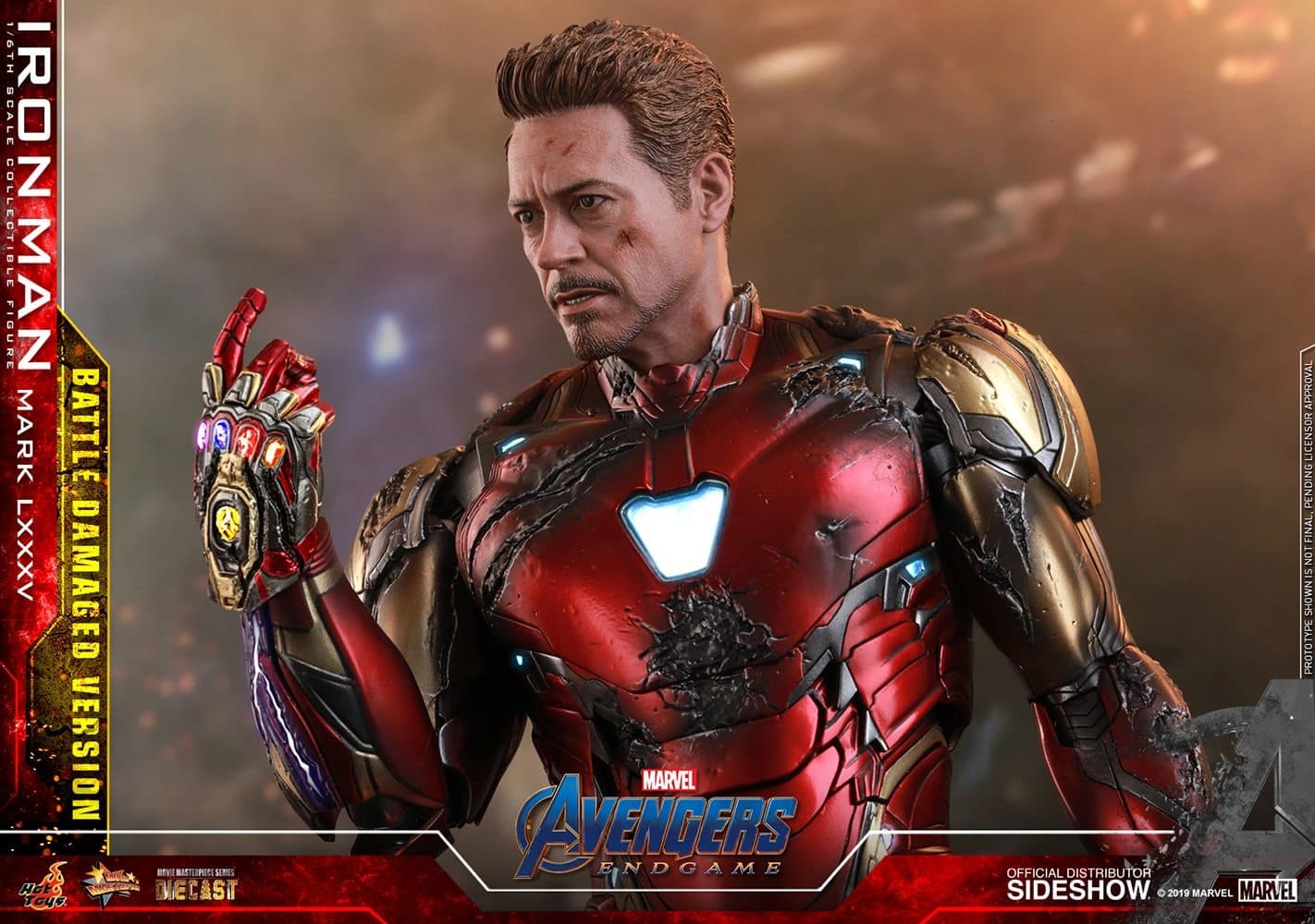 iron man mark lxxxv battle damaged version marvel gallery d bb