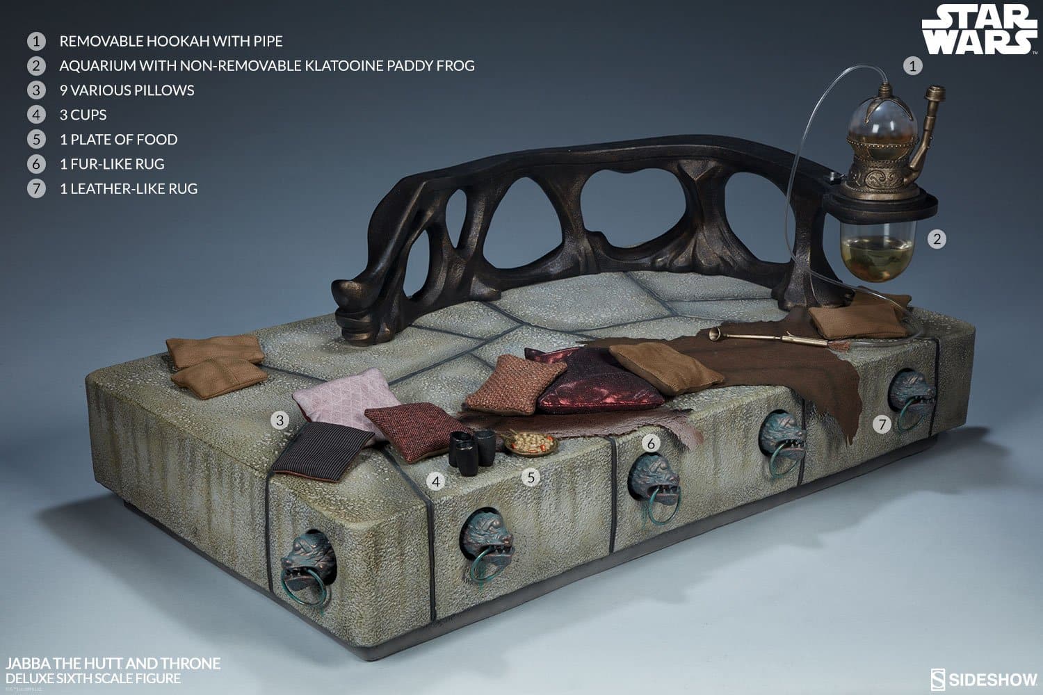 jabba the hutt and throne deluxe star wars gallery c ccd de