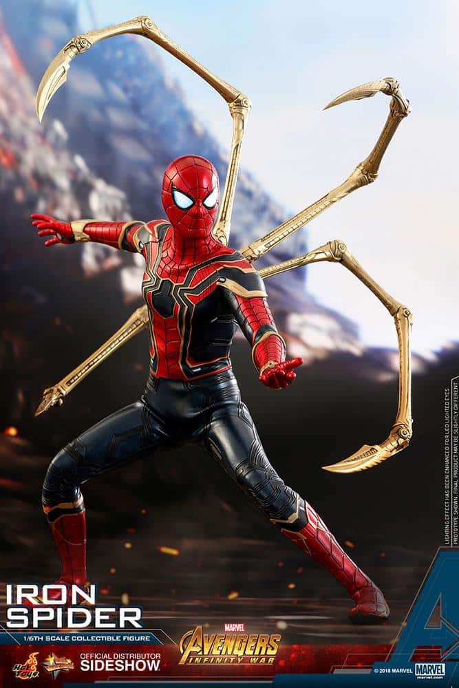 marvel avengers infinity war iron spider sixth scale hot toys
