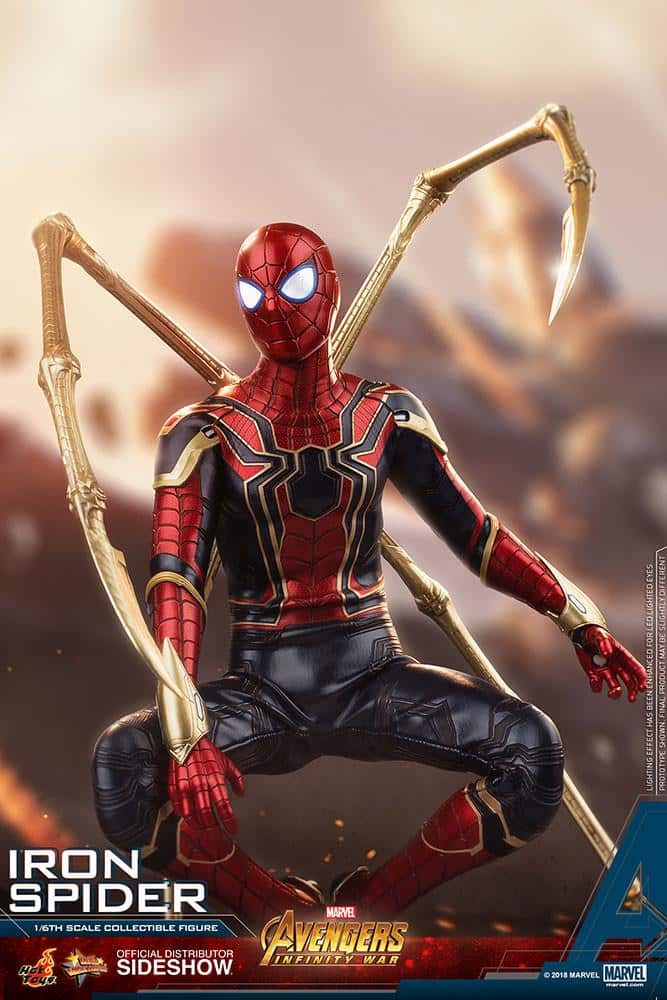 marvel avengers infinity war iron spider sixth scale hot toys