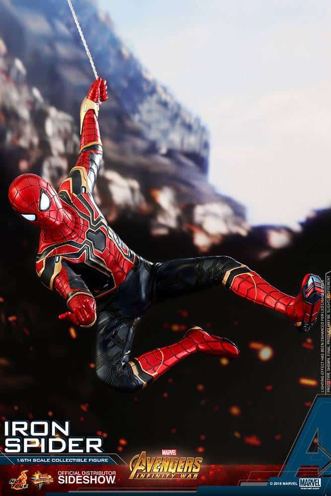 marvel avengers infinity war iron spider sixth scale hot toys