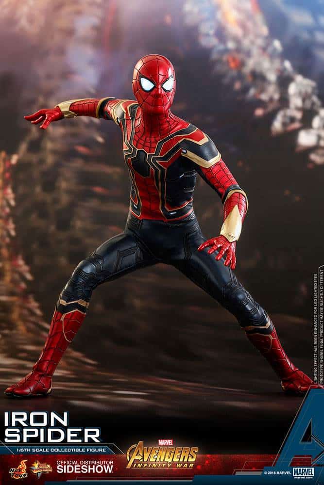 marvel avengers infinity war iron spider sixth scale hot toys
