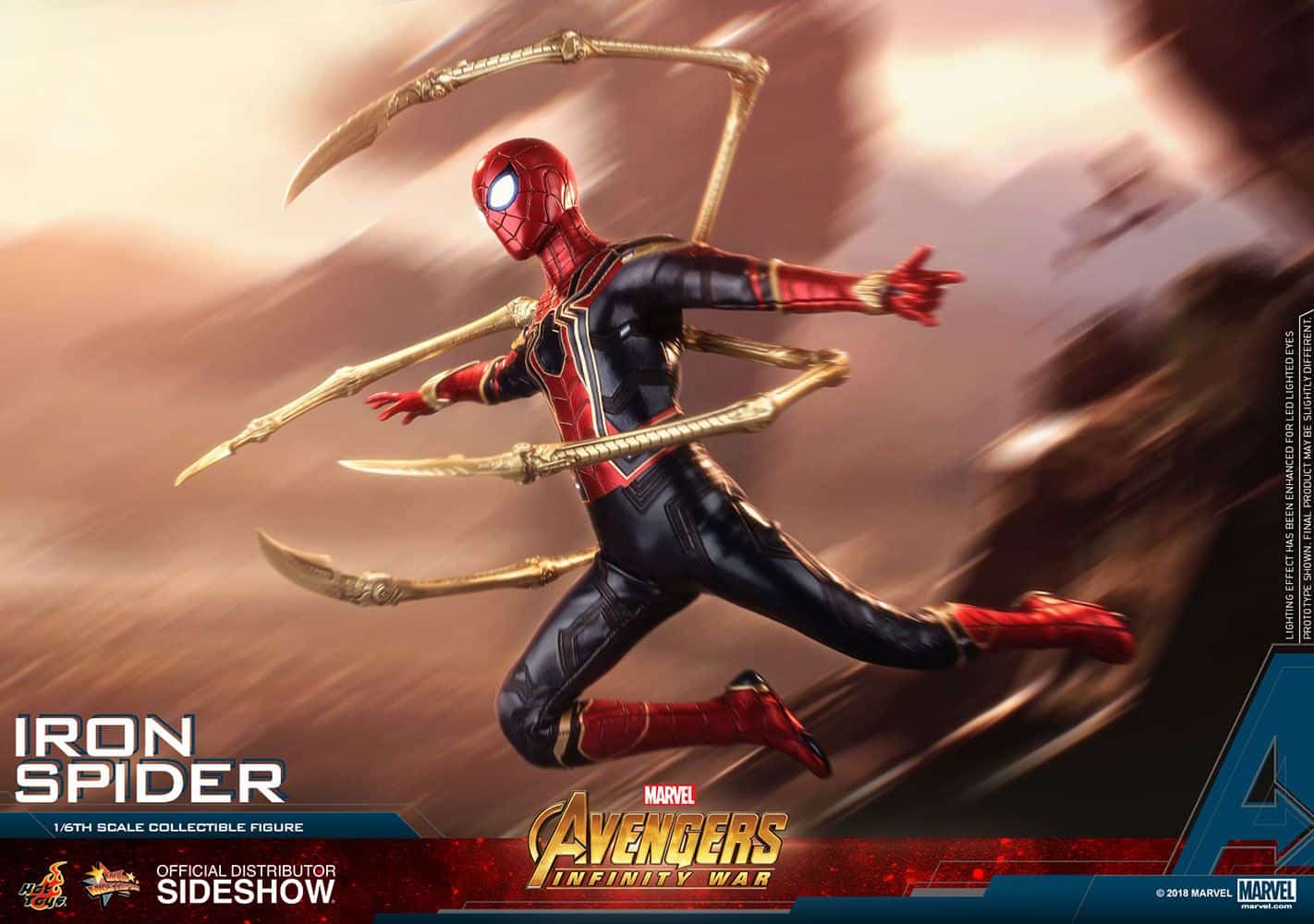 marvel avengers infinity war iron spider sixth scale hot toys