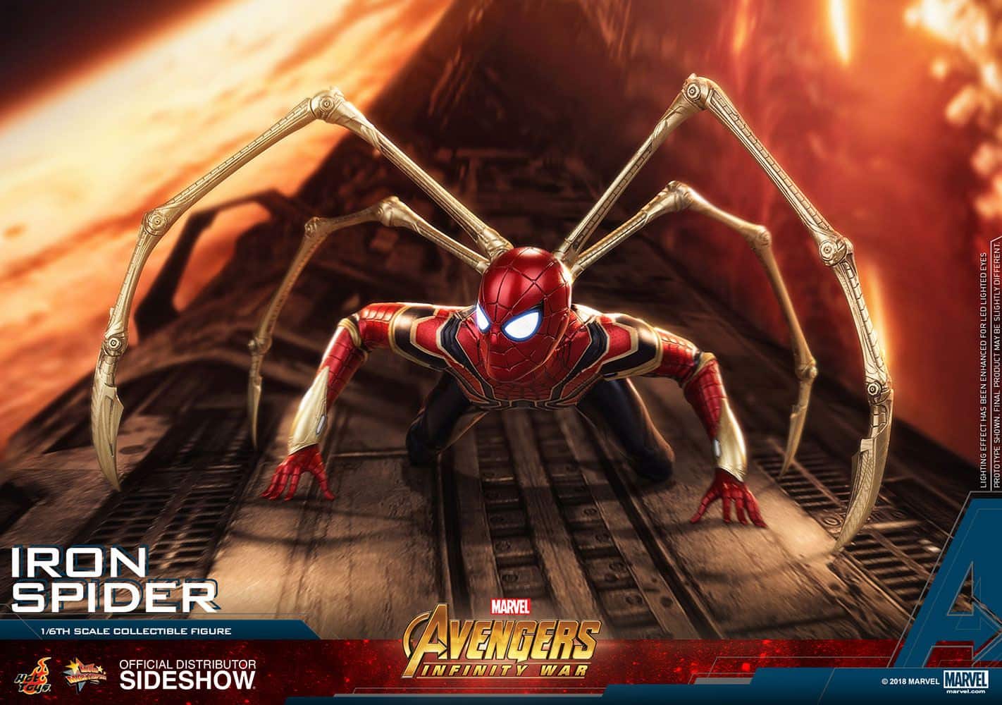marvel avengers infinity war iron spider sixth scale hot toys