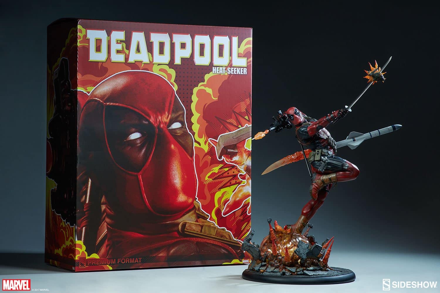 marvel deadpool heat seeker premium format figure sideshow