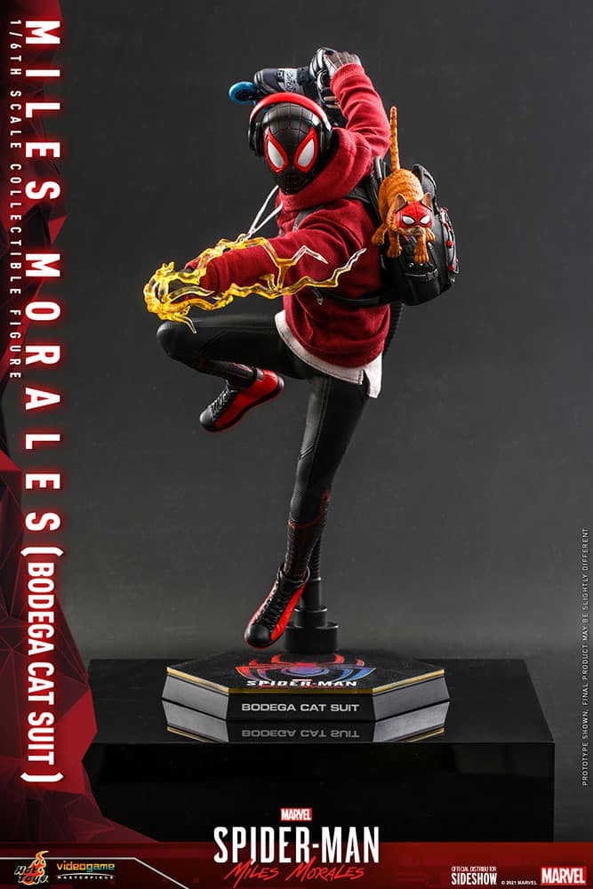 Spider-Man Miles Morales Bodega Cat Suit Sixth Scale Figure