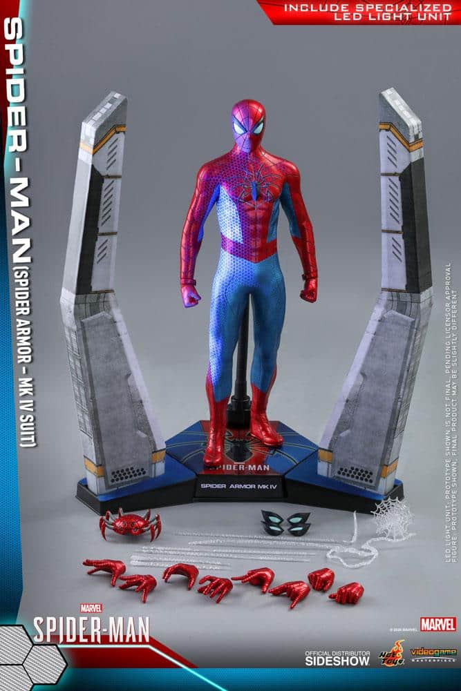 spider man spider armor mk iv suit marvel gallery ed cd ac