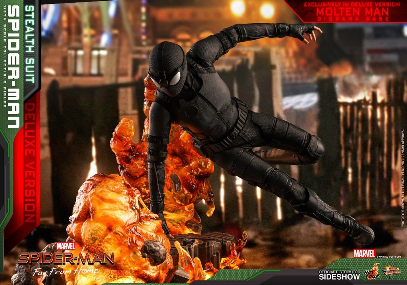 spider man stealth suit deluxe version marvel gallery d d ee ff