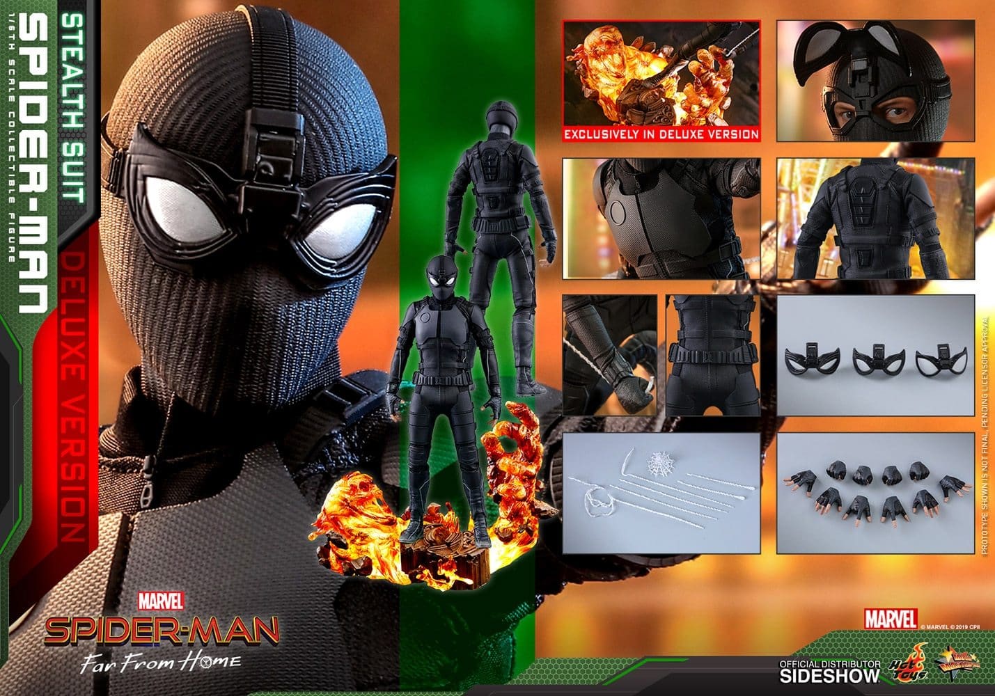 spider man stealth suit deluxe version marvel gallery d d b ff