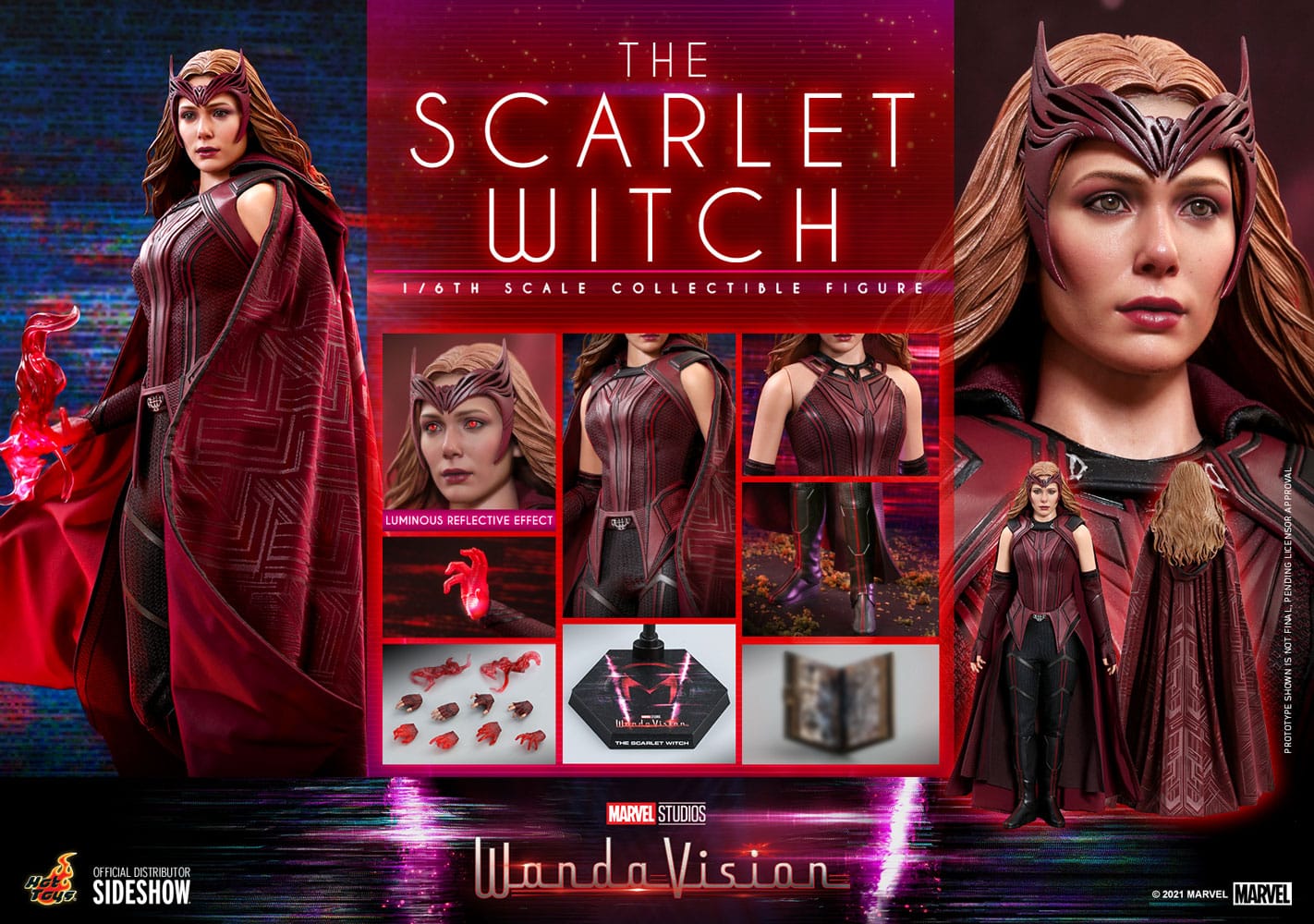 the scarlet witch sixth scale figure by hot toys marvel gallery e f ee