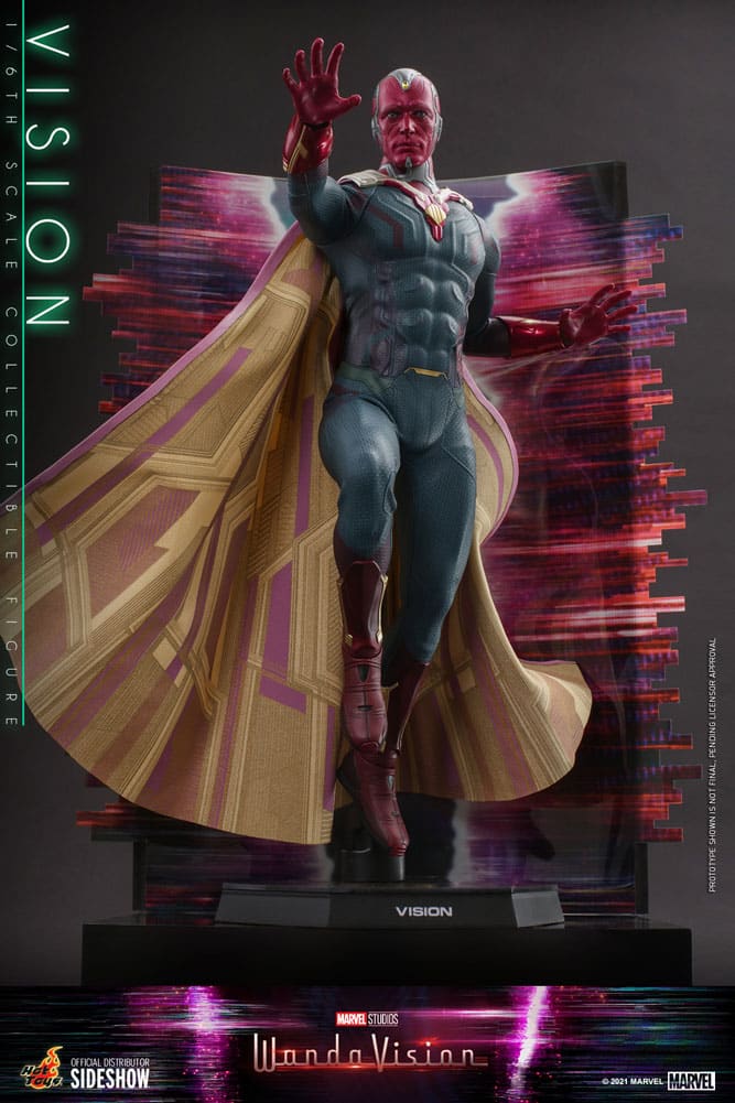 vision sixth scale figure by hot toys marvel gallery e d b fee