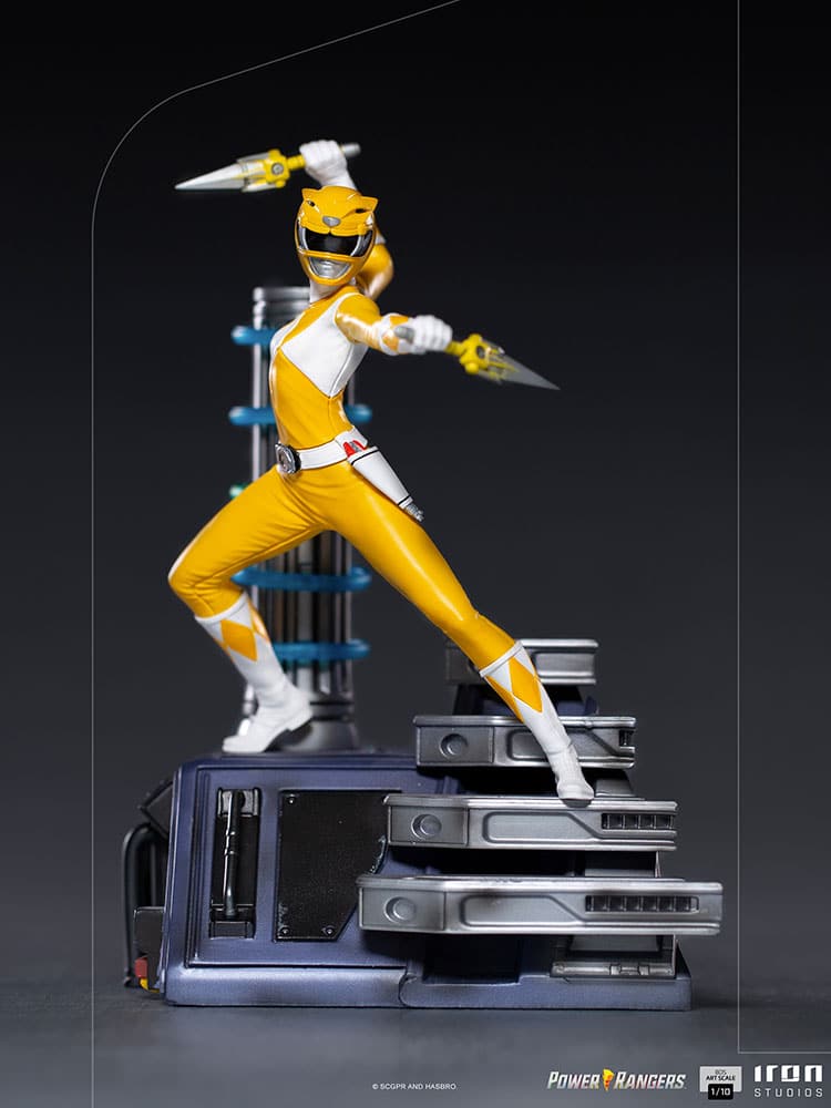 yellow ranger scale statue mighty morphin power rangers gallery f af d c