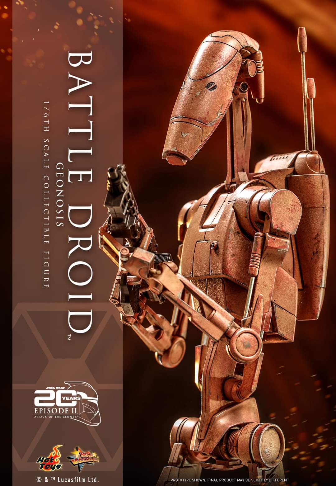 Hot Toys Star Wars Episode 2 : Battle Droid Geonosis 1/6 Scale Limited Figure