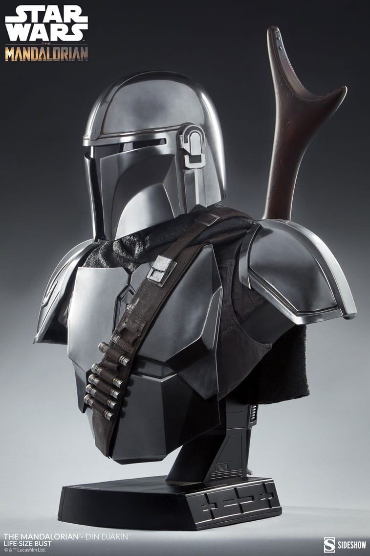 the mandalorian din djarin life size bust star wars gallery bd ca c
