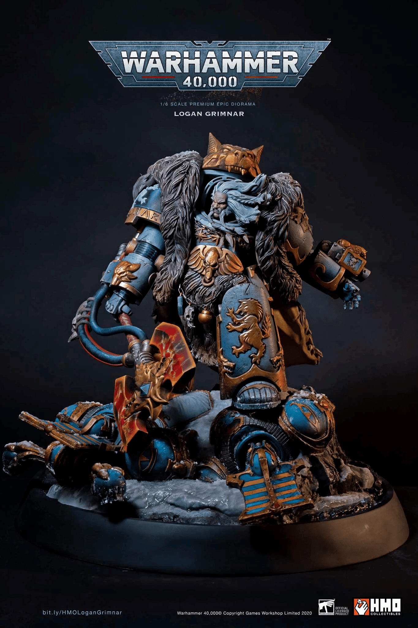 Warhammer Logan Grimnar Statue Diorama