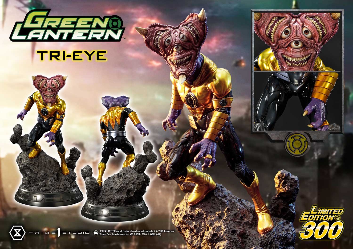 Prime 1 Studio Green Lantern Tri-Eye Statue