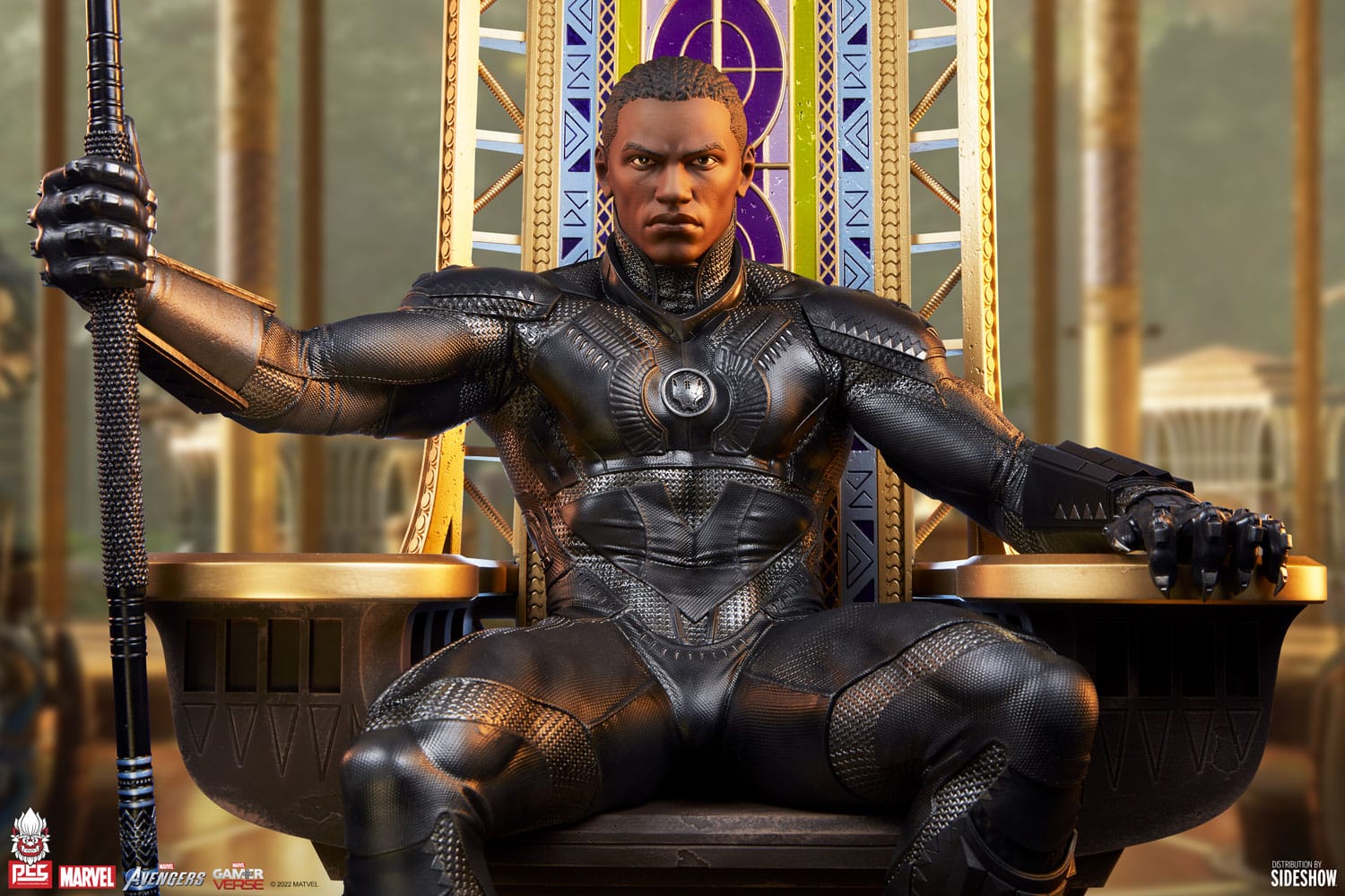 Black Panther On Throne Statue