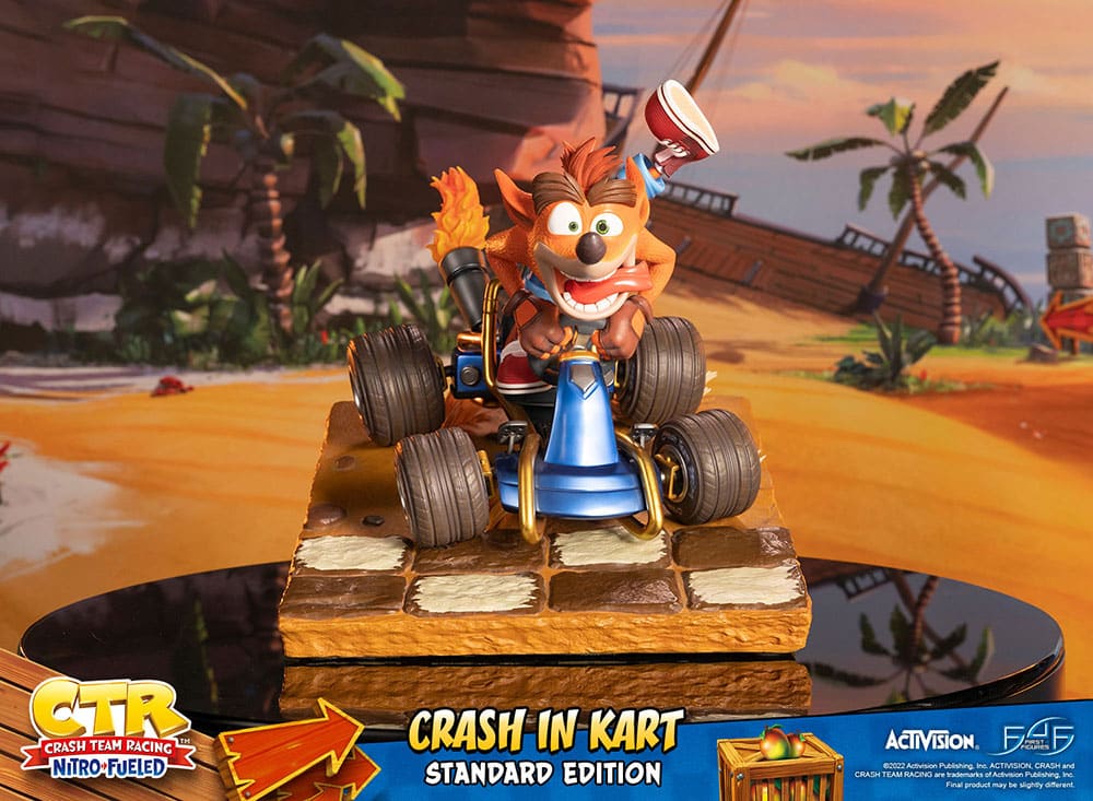 Crash Team Racing Crash Bandicoot In Kart Statue