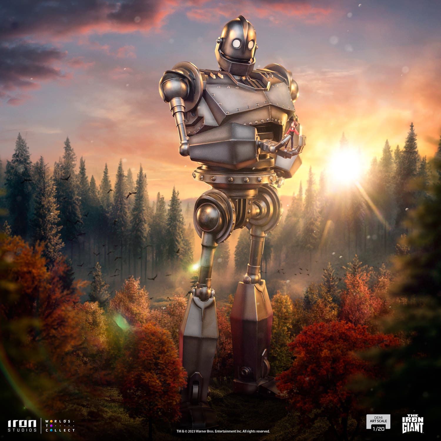 Iron Studios Iron Giant and Hogarth Statue