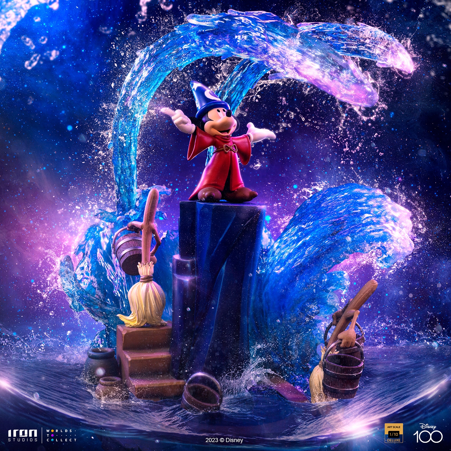 Iron Studios Mickey Deluxe Statue Disney Fantasia Limited Collectible