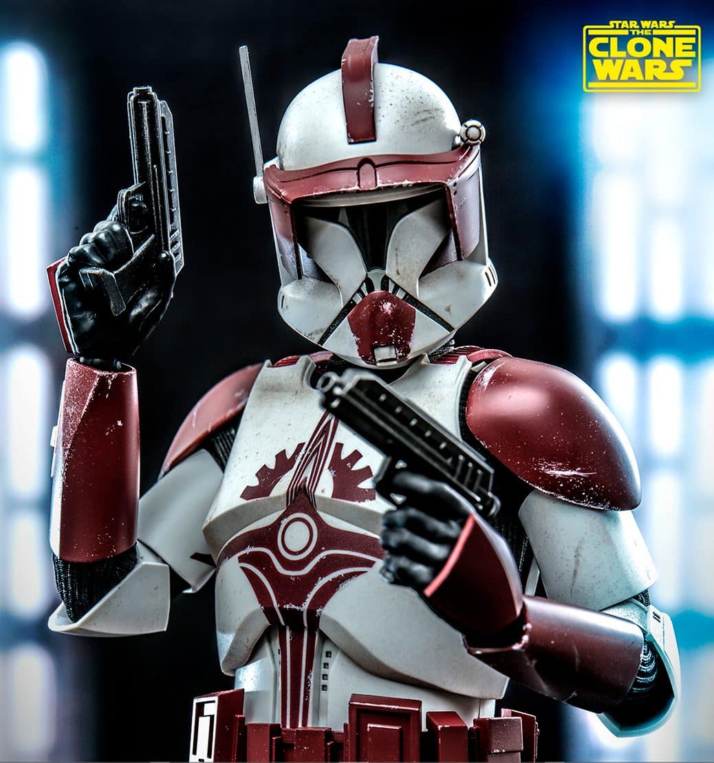 Hot Toys Clone Commander Fox Figure Star Wars The Clone Wars Sixth Scale Limited Collectible