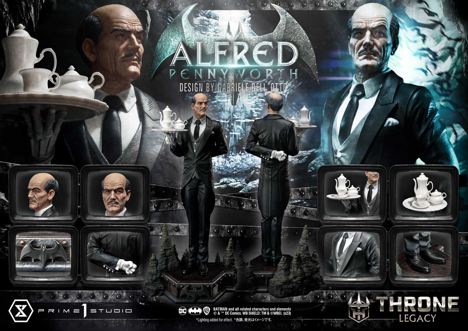 Prime 1 Studio Alfred Pennyworth Statue 1/4 Scale Limited Collectible