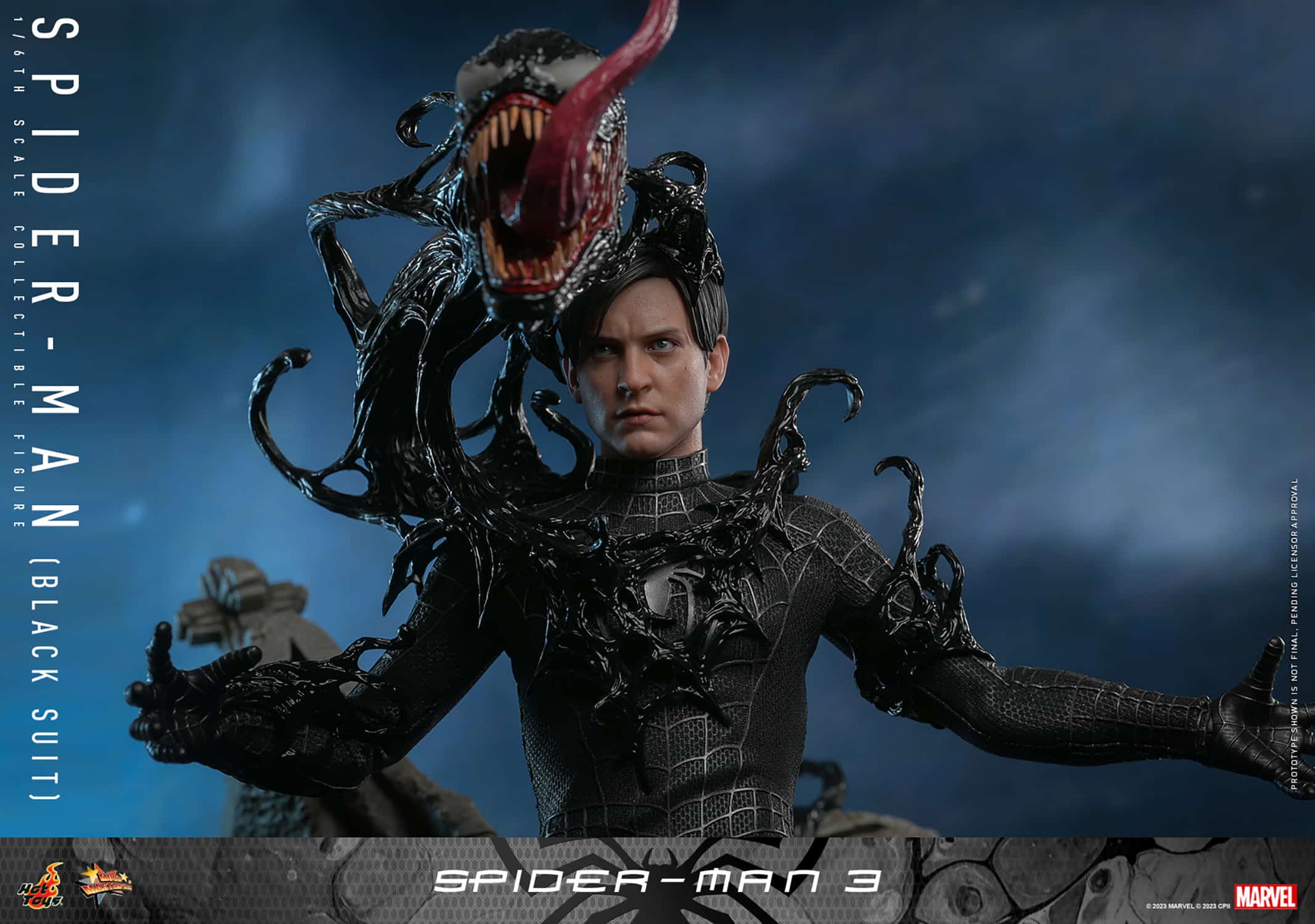 Hot Toys Spider-Man Black Suit Sixth Scale Figure Marvel 1/6 Limited Collectible