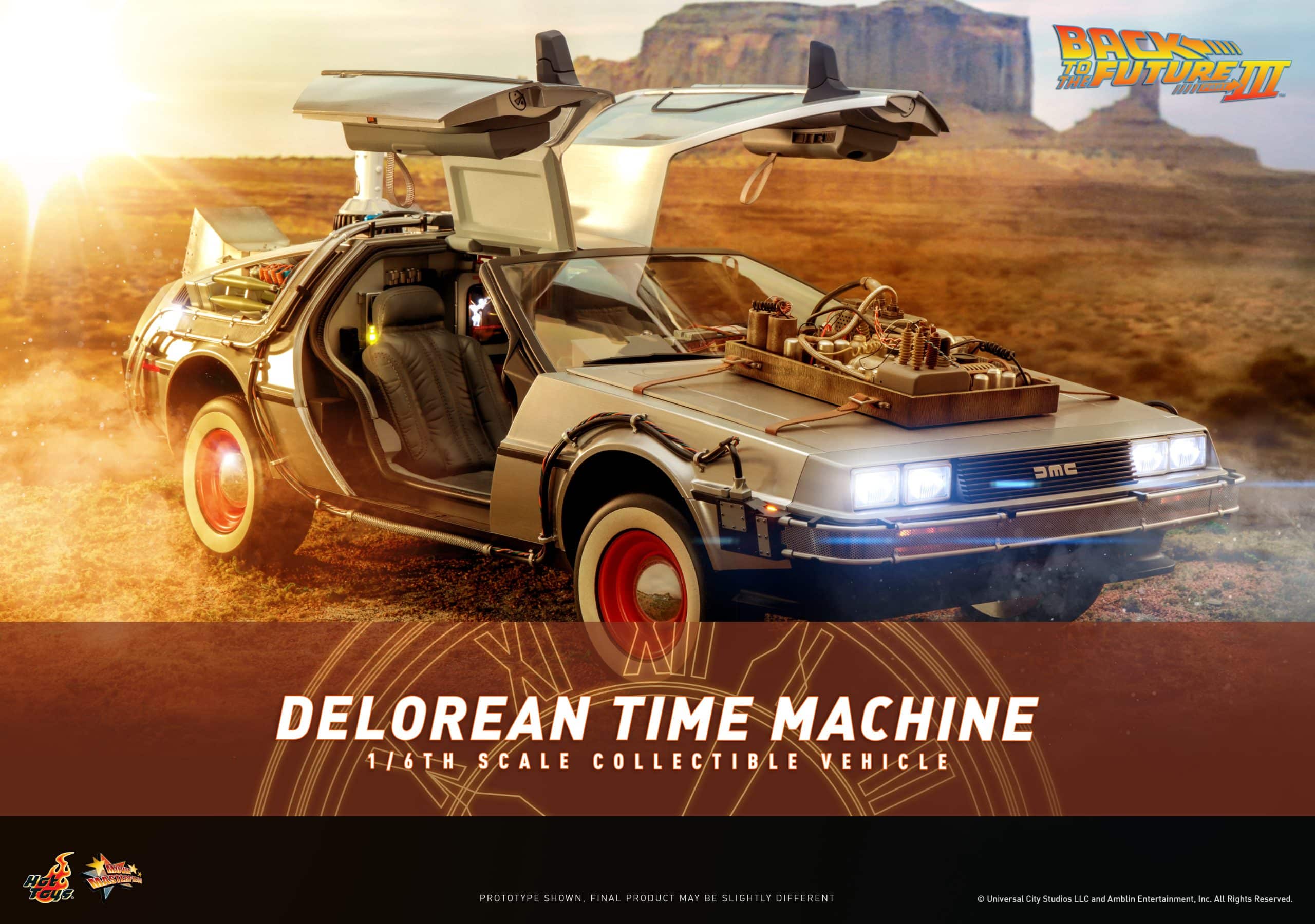 Hot Toys DeLorean Time Machine Sixth Scale Figure Back To The Future III Limited Collectible