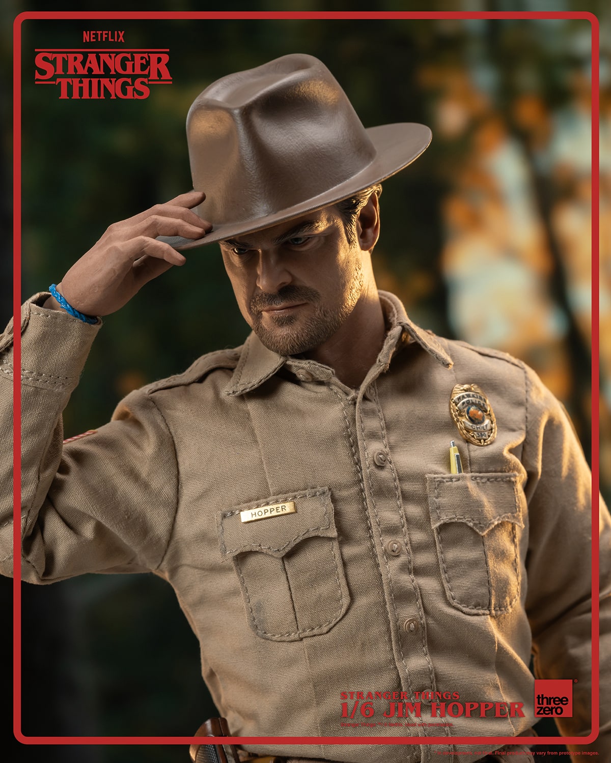 ThreeZero Jim Hopper Sixth Scale Figure Season 1 Stranger Things Limited Collectible