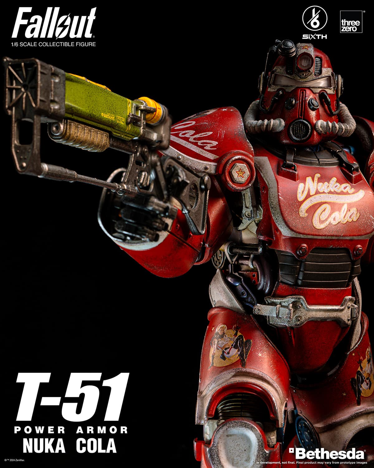ThreeZero T-51 Nuka Cola Power Armor Sixth Scale Figure Fallout Limited Video Game Collectible