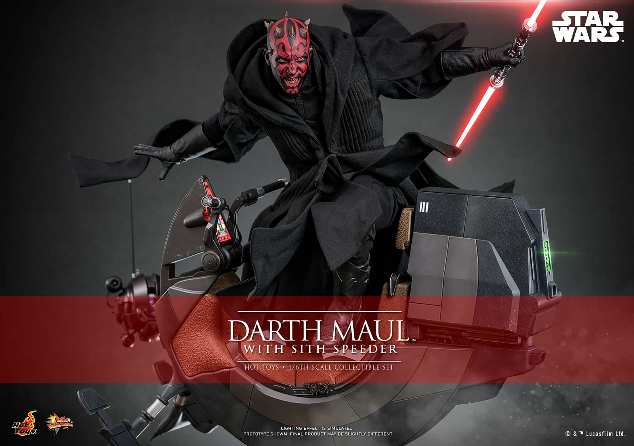 Hot Toys Darth Maul With Sith Speeder Sixth Scale Figure Limited Star Wars Collectible