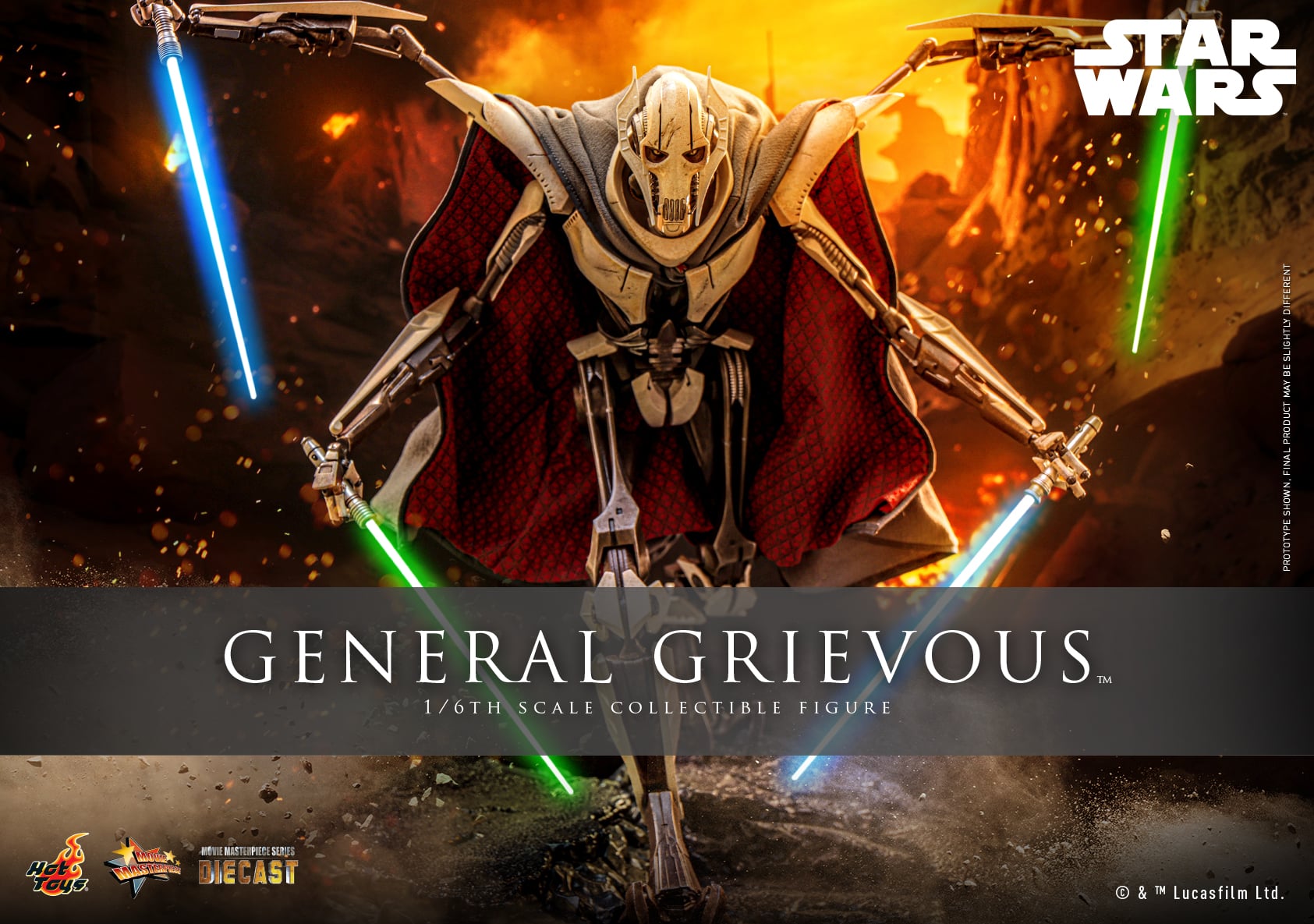 Hot Toys General Grievous Sixth Scale Figure Star Wars Episode III Revenge Of The Sith Limited Collectible